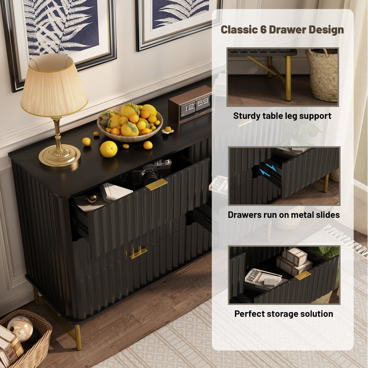 Clihome Modern MDF 6 - Drawer Accent Chest