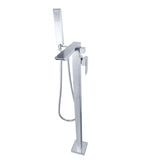 Clihome Single Handle Floor Mounted Freestanding Tub Filler in Chrome - 50.8x5.3x10.5