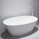 Clihome Single Handle Floor Mounted Freestanding Tub Filler in Chrome - 50.8x5.3x10.5