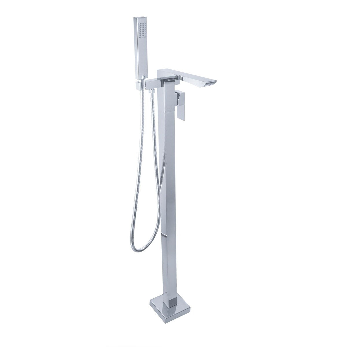 Clihome Single Handle Floor Mounted Freestanding Tub Filler in Chrome - 50.8x5.3x10.5