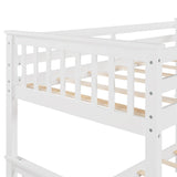 Clihome Wood Twin-Over-Twin Bunk Bed with Ladders