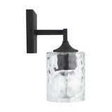 Clint 2-light Black Iron Bath/ Vanity Fixture w/ Clear Water Glass