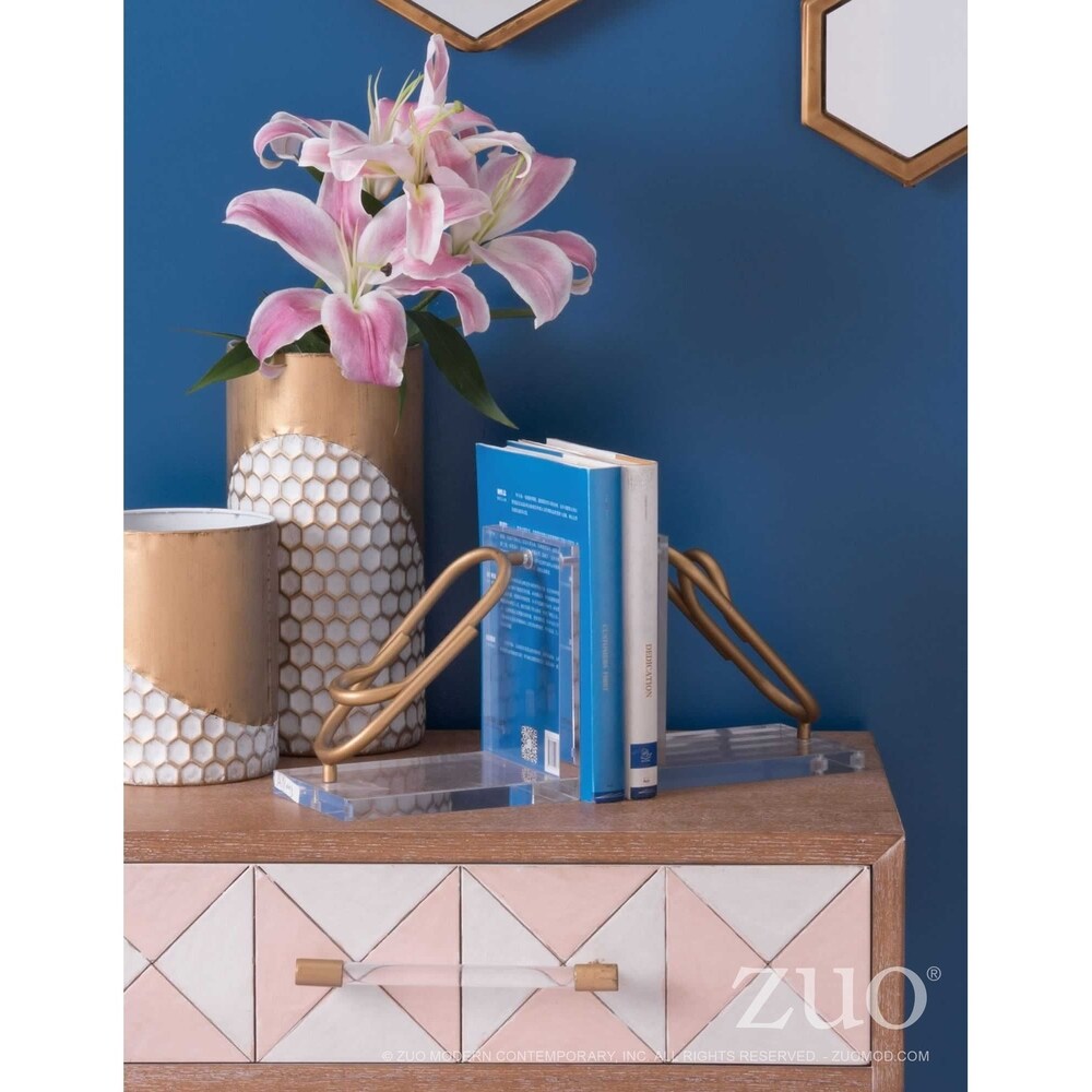 Clips Bookends Gold