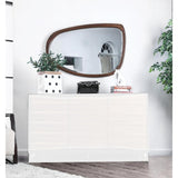 Cloea Curved Mirror - Dark Oak/Dark Walnut