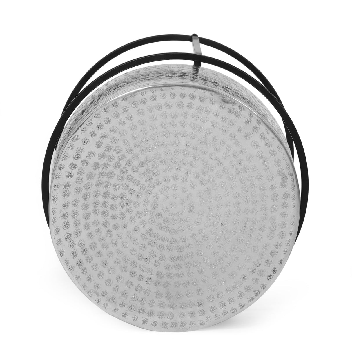 Clopton Modern Handcrafted Aluminum Round Side Table by Christopher Knight Home - 14.75" L x 14.75" W x 19.75" H