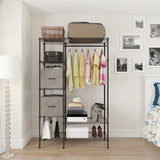 Closet Organizer Metal Garment Rack Portable Clothes Hanger