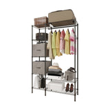 Closet Organizer Metal Garment Rack Portable Clothes Hanger