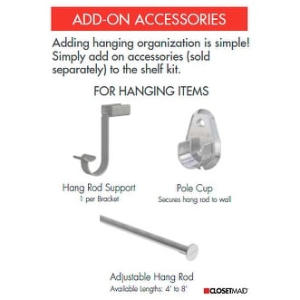 ClosetMaid 48-inch Ventilated Wood Shelf Kit