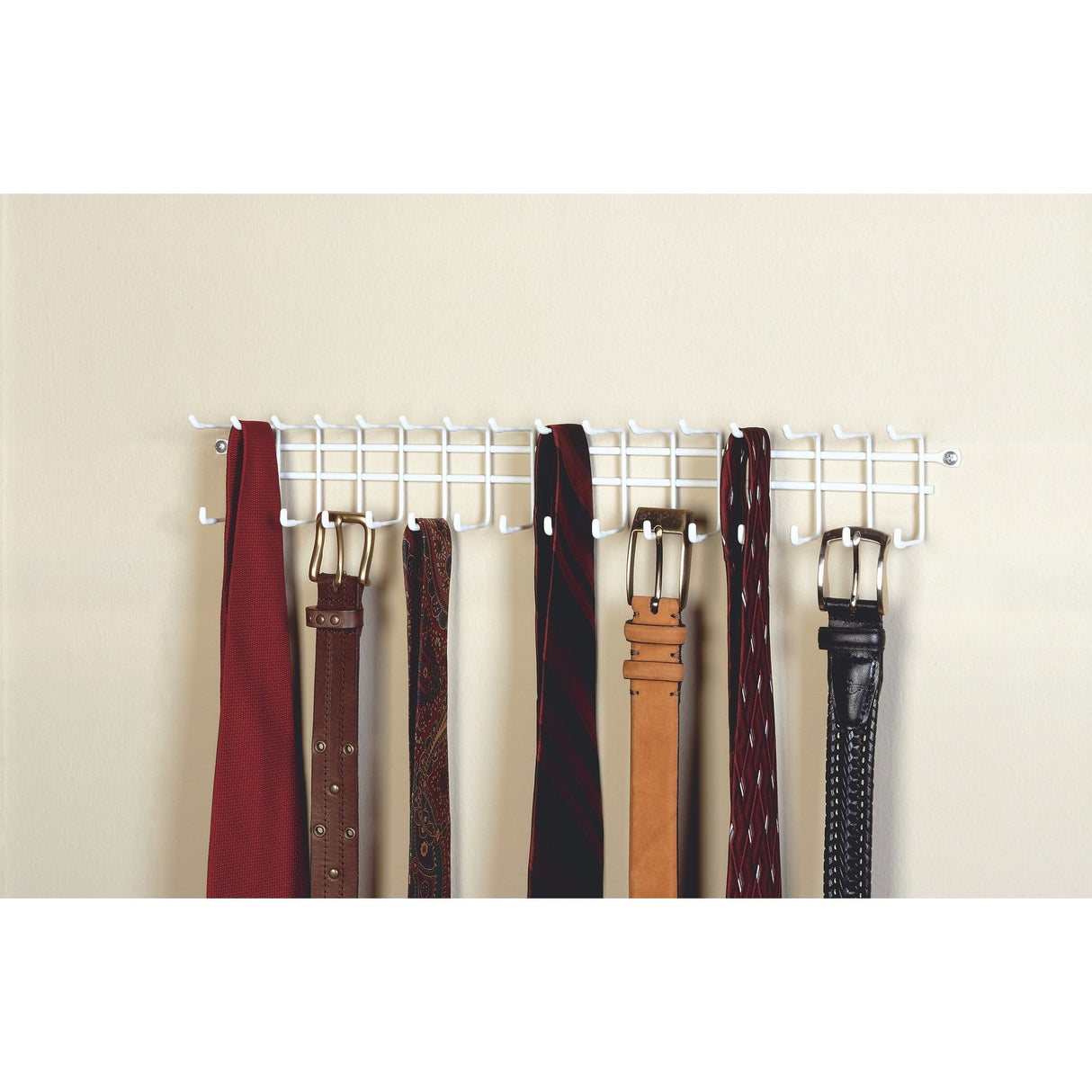 ClosetMaid White Wire Over-the-Door Tie & Belt Rack