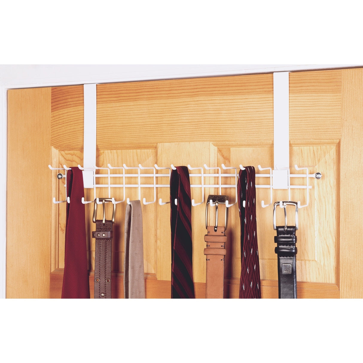 ClosetMaid White Wire Over-the-Door Tie & Belt Rack