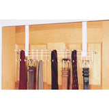 ClosetMaid White Wire Over-the-Door Tie & Belt Rack