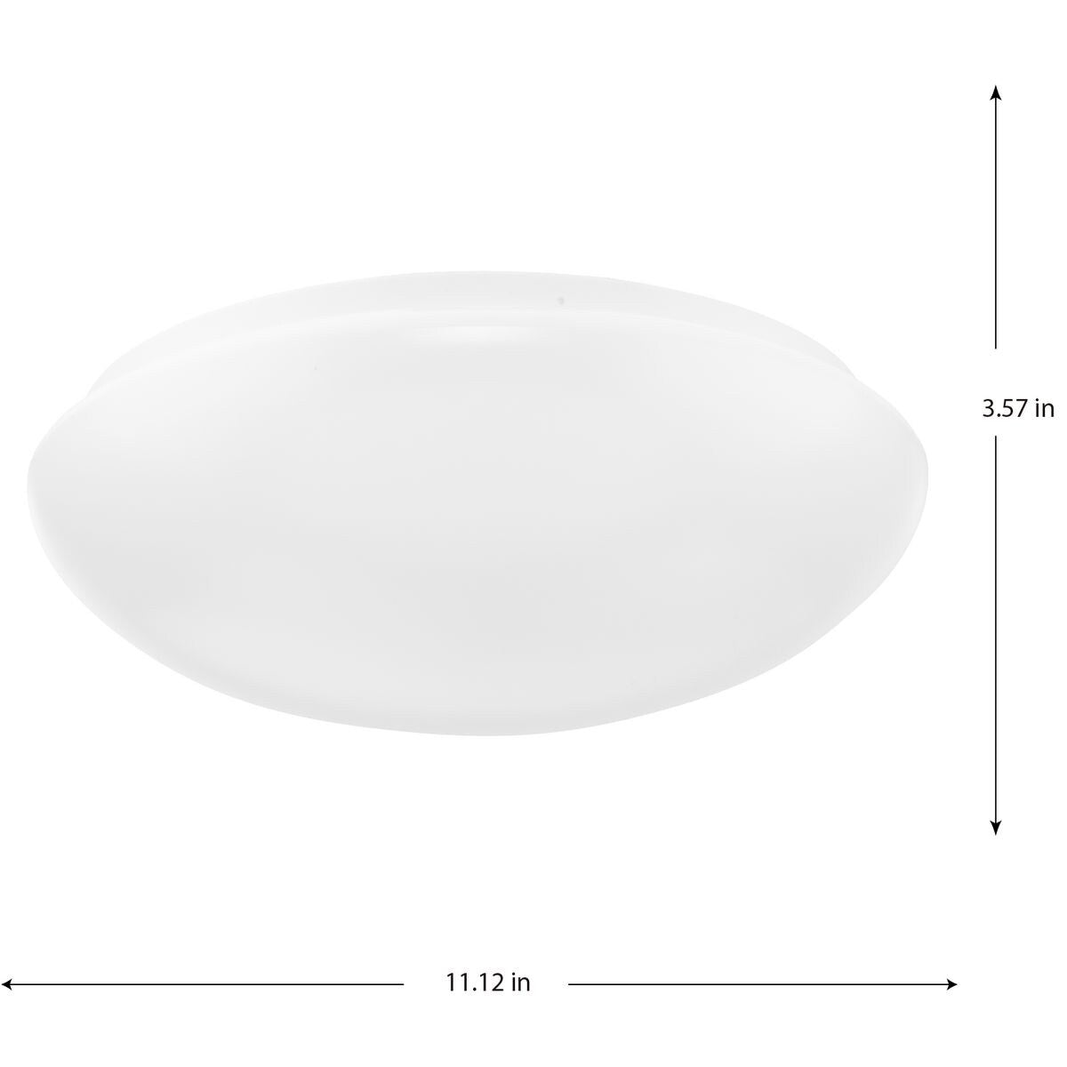 Cloud Collection 5-CCT Integrated LED White Contemporary 11.12" Small Flush Mount Light - 11.12 in x 11.12 in x 3.57 in