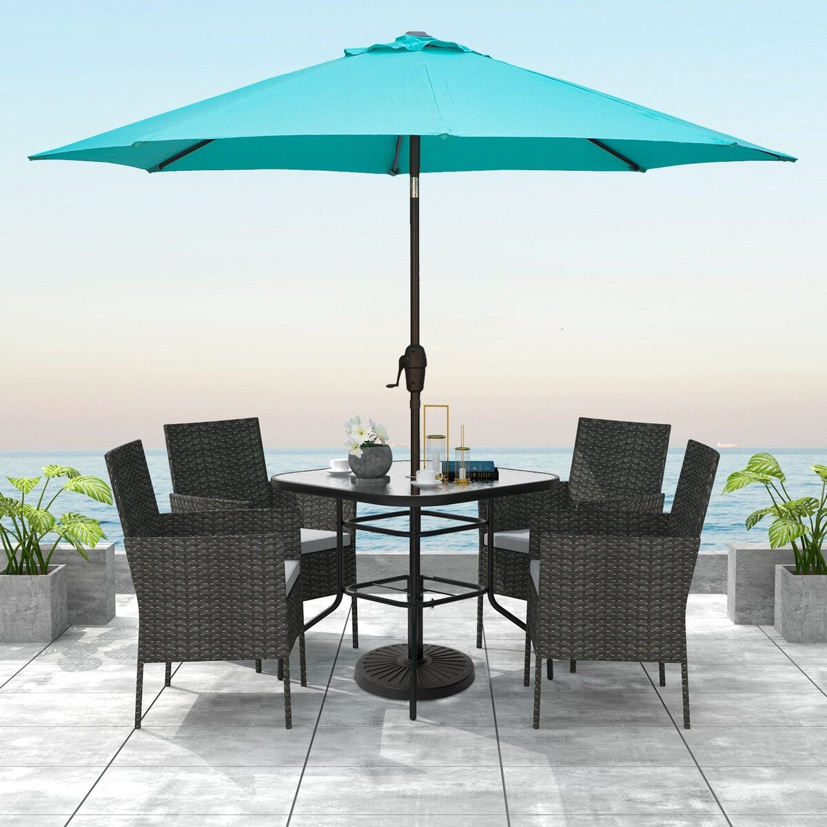 Amarantos 26.5lbs Patio Umbrella Base Free Standing Heavy Duty Umbrella Base