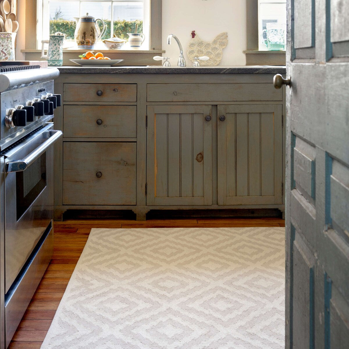 Clover Dhurrie Woven Cotton Rug