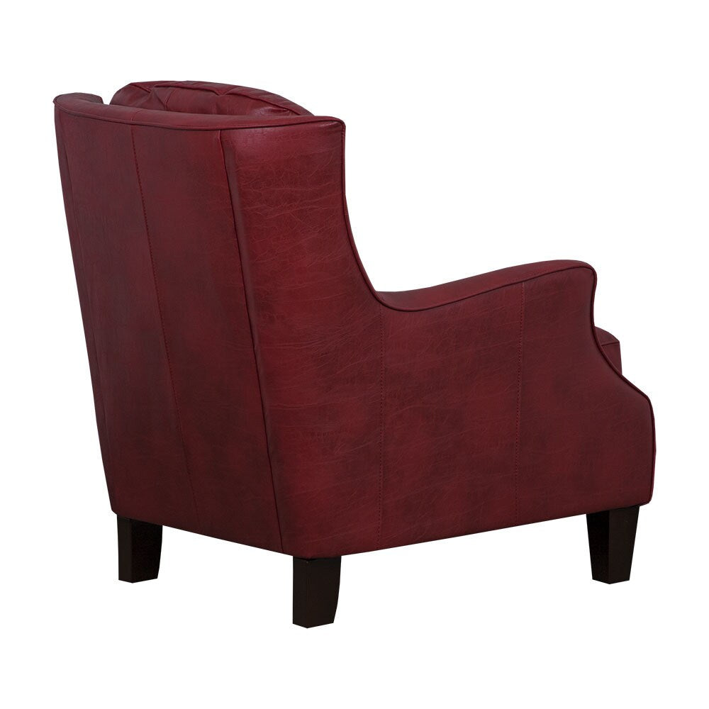 Ross Red Bonded Leather Club Chair