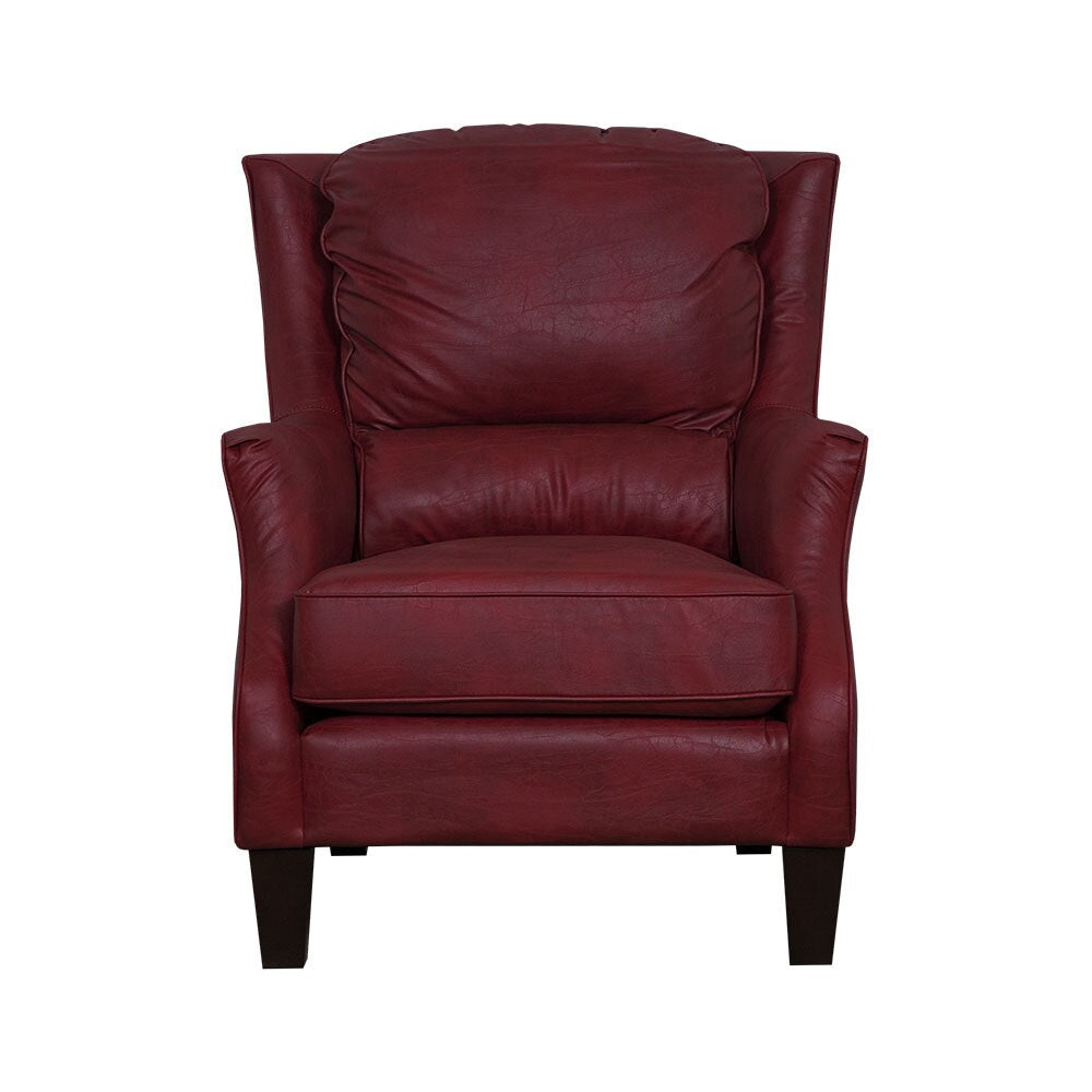 Ross Red Bonded Leather Club Chair