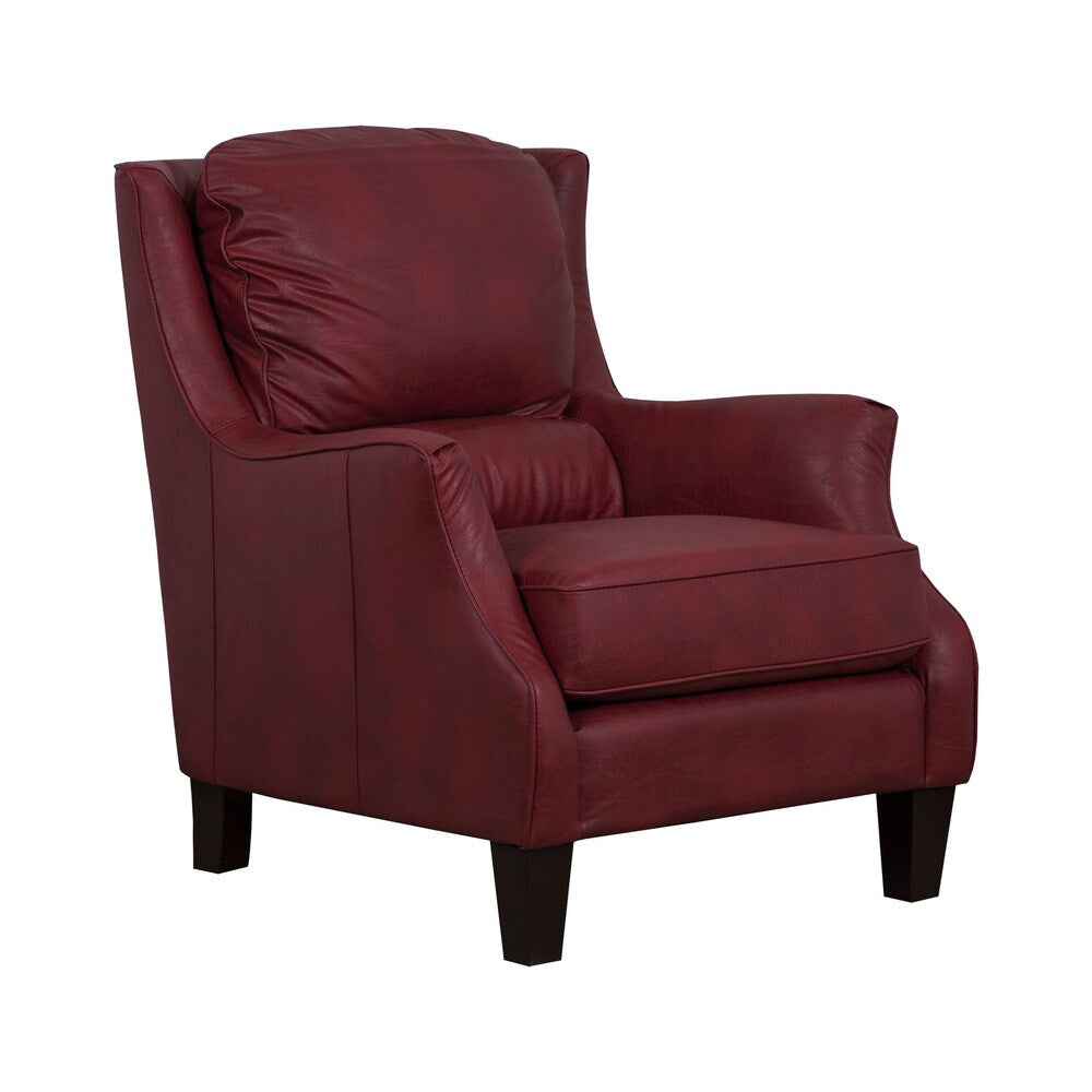 Ross Red Bonded Leather Club Chair