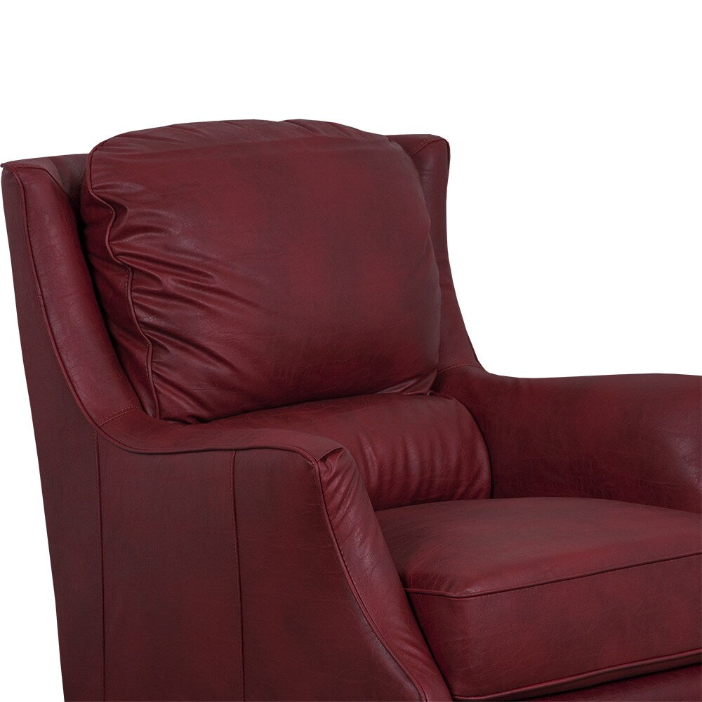 Ross Red Bonded Leather Club Chair