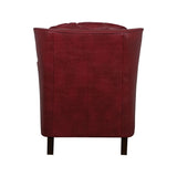 Ross Red Bonded Leather Club Chair