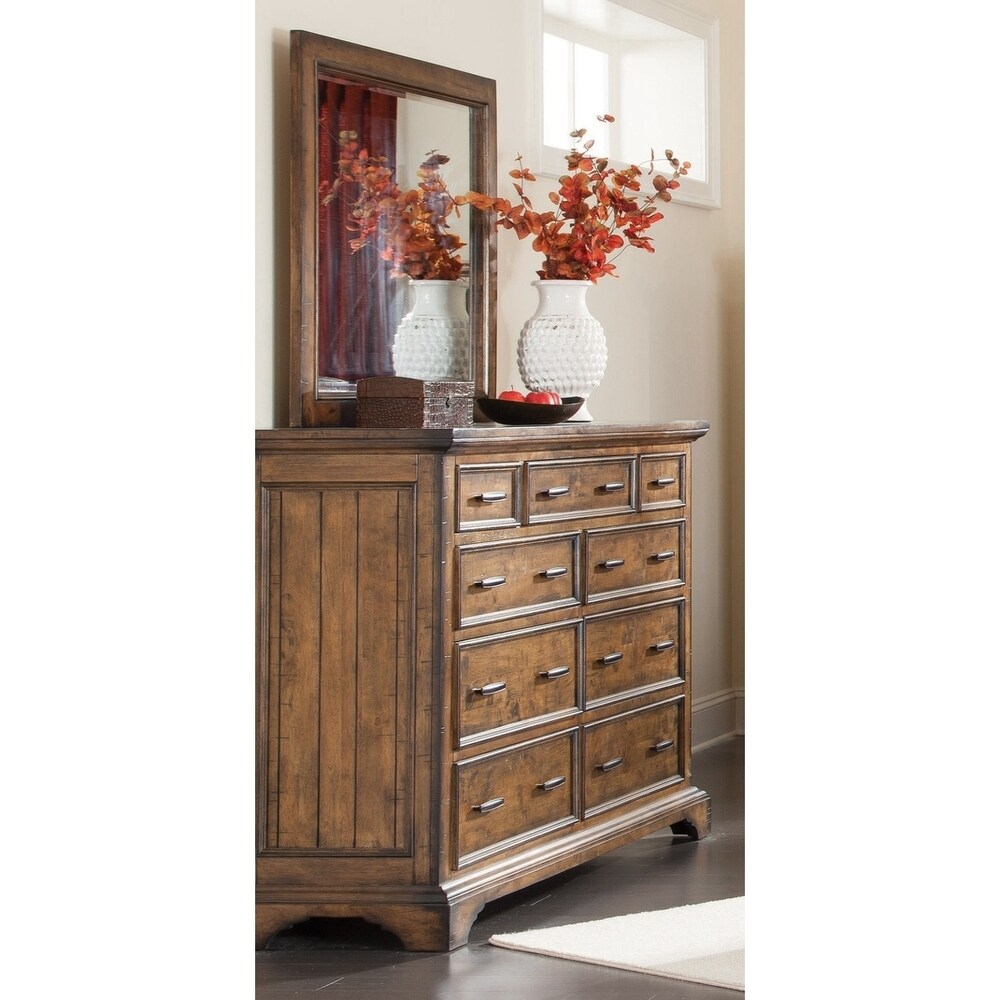 Clydesdale Vintage Bourbon 5-piece Bedroom Set with 2 Nightstands