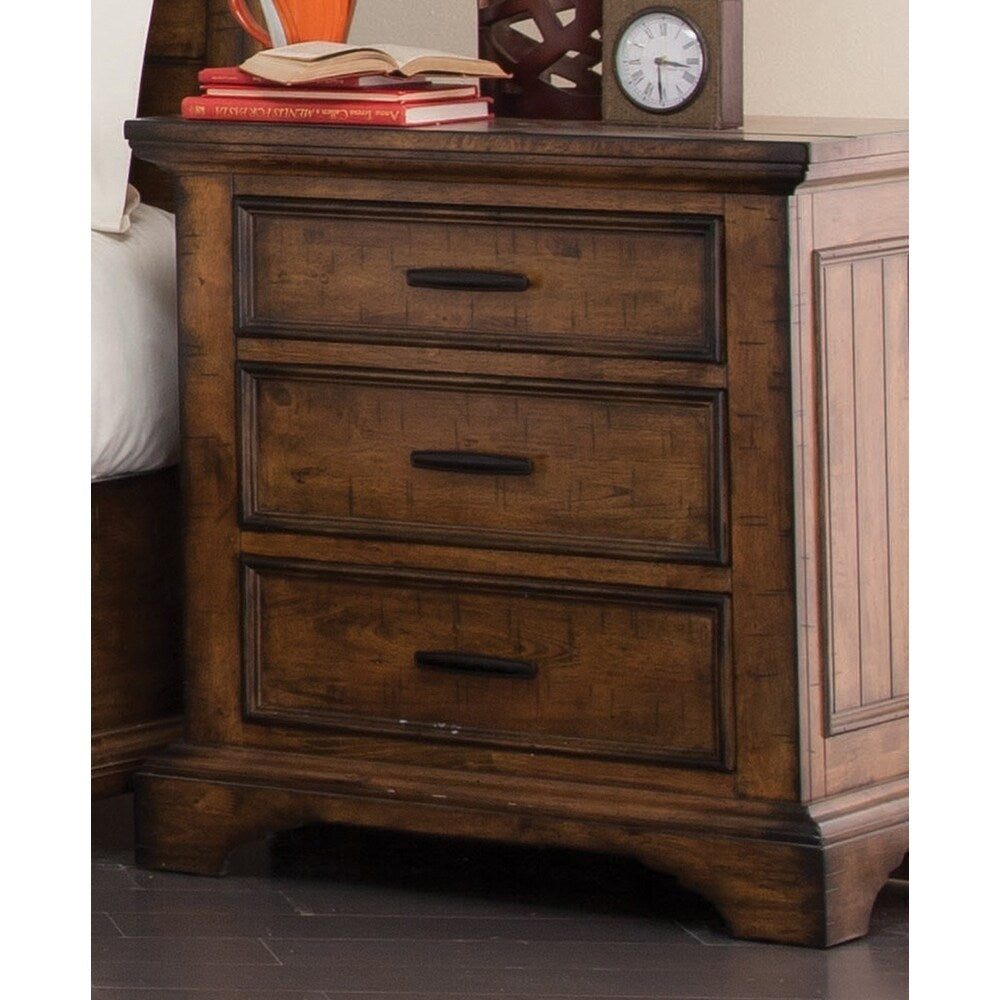 Clydesdale Vintage Bourbon 5-piece Bedroom Set with 2 Nightstands