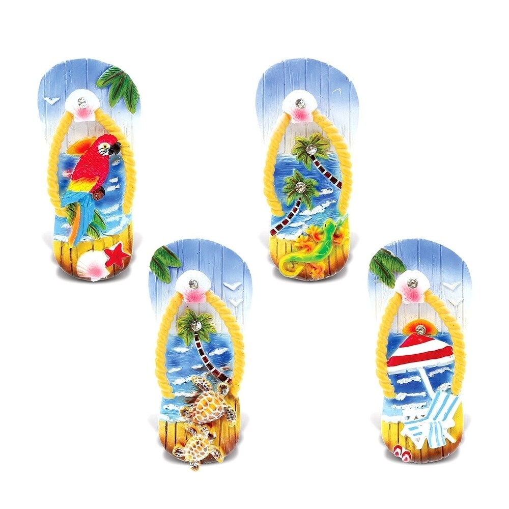CoTa Global Flip Flops - 3D Designs - Nautical Ocean Blue Magnet (4pc Set) - Item #7369