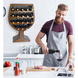CoTa Global Modern Wine Glass Shaped Wall Mounted Wine Rack - 21 x 7.7 x 31.3 inches
