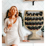 CoTa Global Modern Wine Glass Shaped Wall Mounted Wine Rack - 21 x 7.7 x 31.3 inches