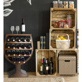 CoTa Global Modern Wine Glass Shaped Wall Mounted Wine Rack - 21 x 7.7 x 31.3 inches