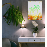 CoTa Global Palm Tree Light Up LED Wall Art - Fun Changing Color LED - 15.75Lx11.9Wx1H inches