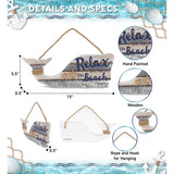 CoTa Global Silver Sea Whale Wall Hanging Relax Sign - Handmade - 15″Lx5.5″Wx0.5″H