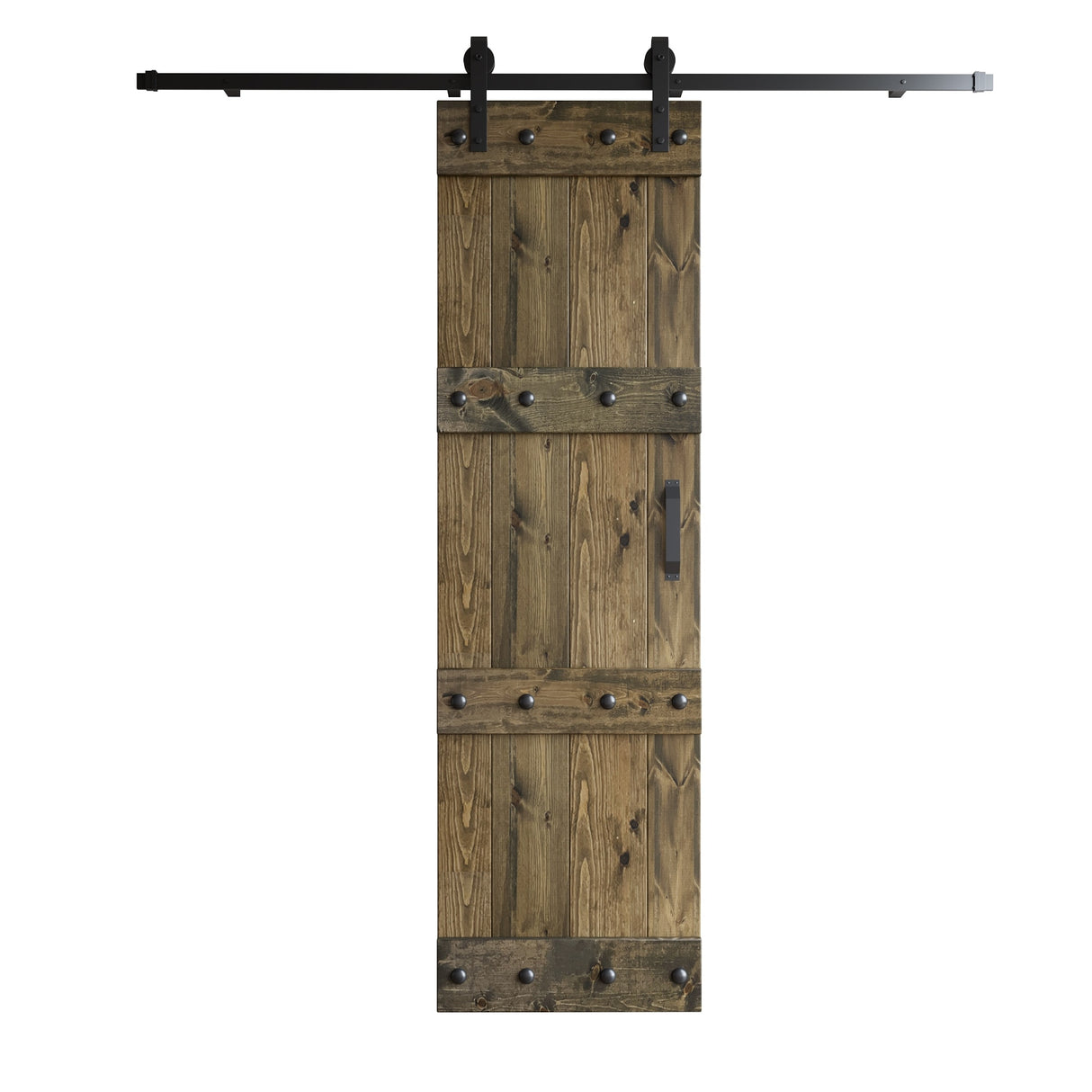 Coast Sequoia 24in./30in./36in. x 84in. Castle Series Pine Wood Sliding Barn Door With Hardware Kit