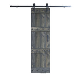 Coast Sequoia 24in./30in./36in. x 84in. Castle Series Pine Wood Sliding Barn Door With Hardware Kit