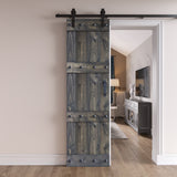 Coast Sequoia 24in./30in./36in. x 84in. Castle Series Pine Wood Sliding Barn Door With Hardware Kit