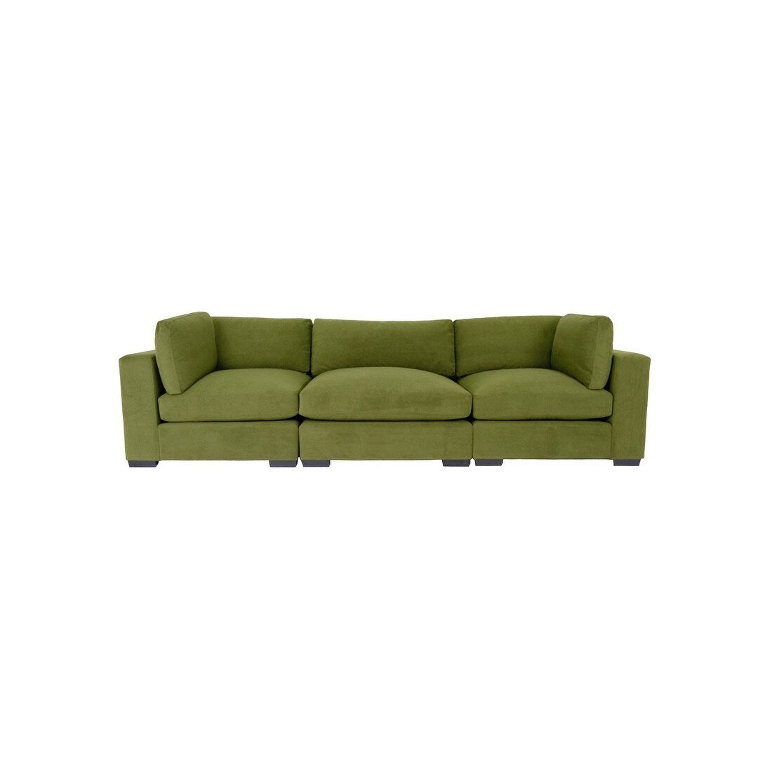 Coast to Coast Sofas Contemporary 3 Seater Sofa Polyester Fabric Solid Wood Frame Upholstered
