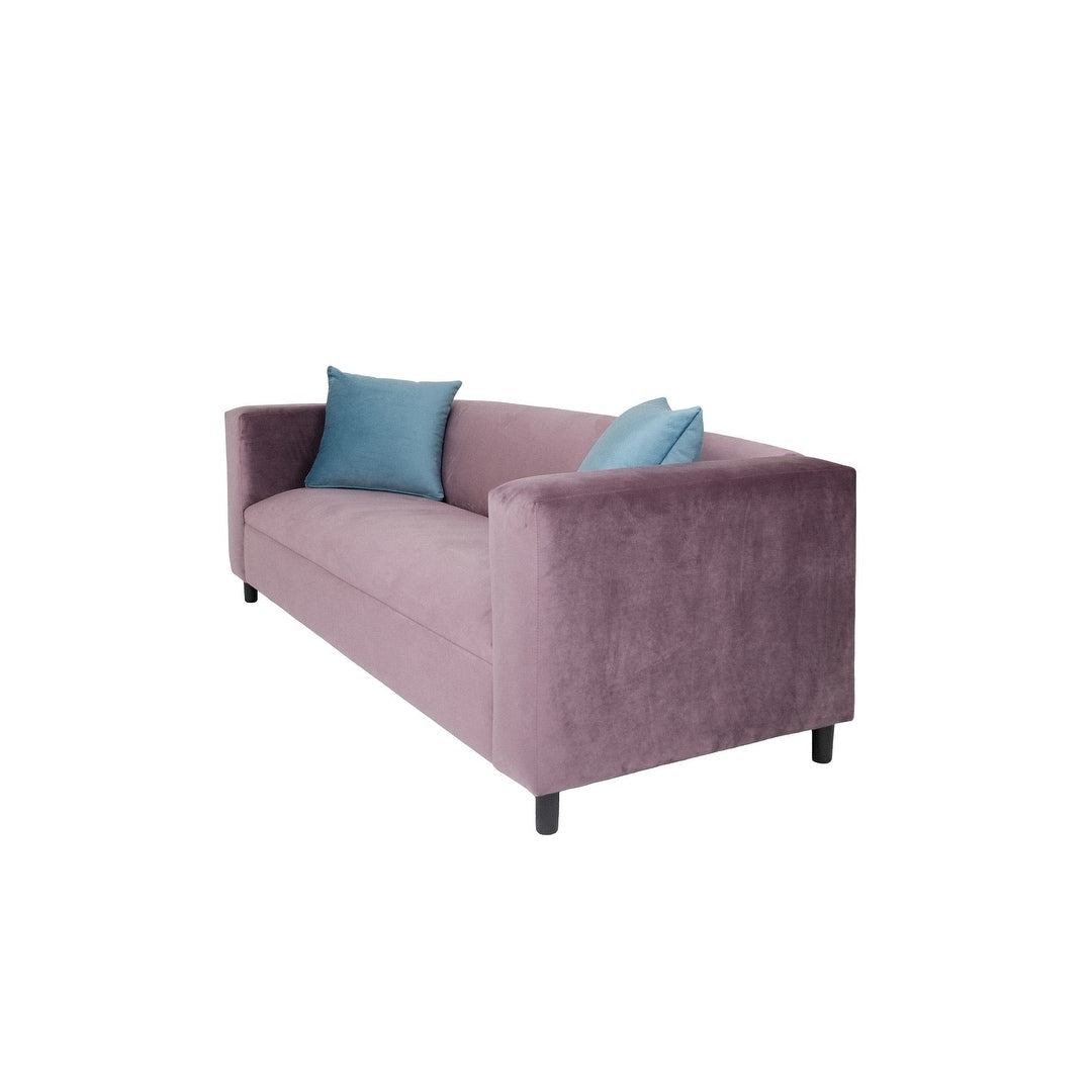 Coast to Coast Sofas Mid Century Modern 3 Seater Sofa Velvet Solid Wood Frame Upholstered