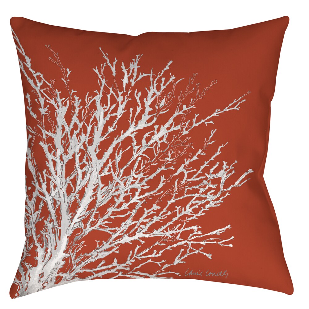 Manual Woodworkers Coastal Coral Indoor/Outdoor 19-inch Pillow