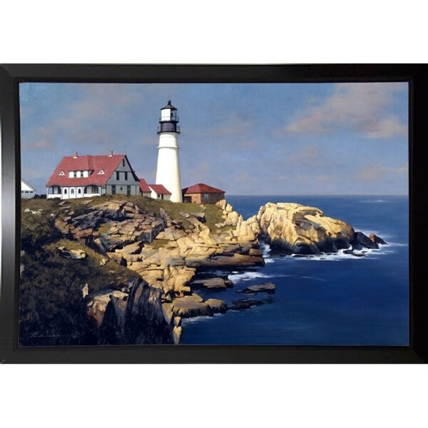 Coastal Lighthouse-ZHELU62950 Framed Print 21.25"x31.25" by Zhen-Huan Lu