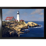 Coastal Lighthouse-ZHELU62950 Framed Print 21.25"x31.25" by Zhen-Huan Lu