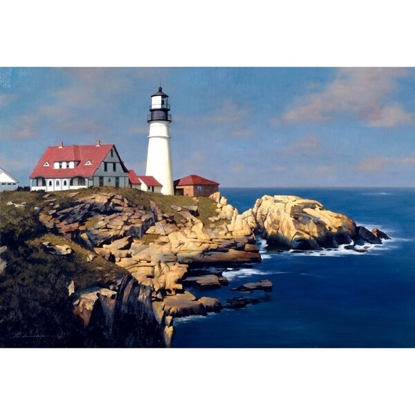 Coastal Lighthouse-ZHELU62950 Framed Print 21.25"x31.25" by Zhen-Huan Lu