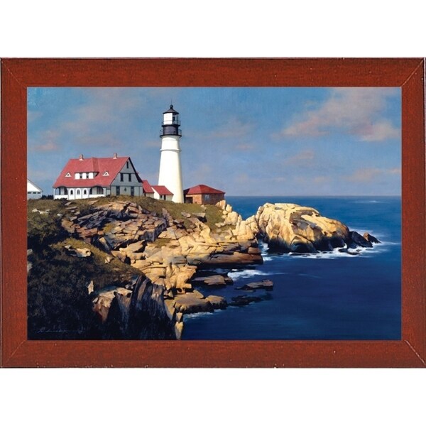 Coastal Lighthouse-ZHELU62950 Framed Print 21.25"x31.25" by Zhen-Huan Lu