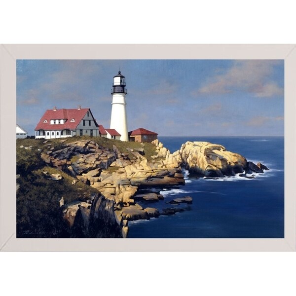 Coastal Lighthouse-ZHELU62950 Framed Print 21.25"x31.25" by Zhen-Huan Lu