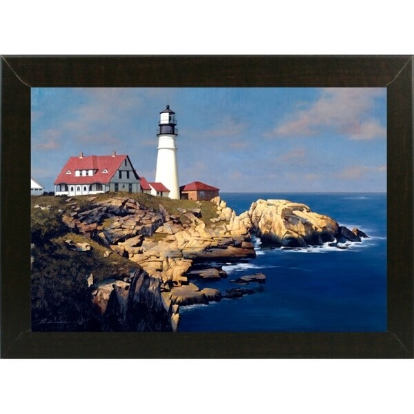 Coastal Lighthouse-ZHELU62950 Framed Print 21.25"x31.25" by Zhen-Huan Lu