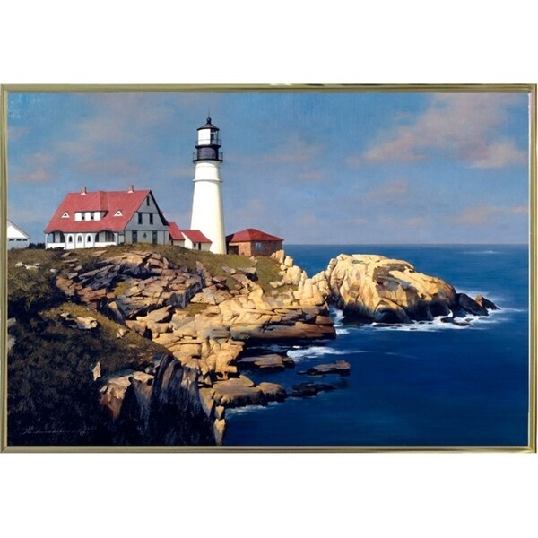 Coastal Lighthouse-ZHELU62950 Framed Print 21.25"x31.25" by Zhen-Huan Lu