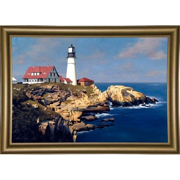 Coastal Lighthouse-ZHELU62950 Framed Print 21.25"x31.25" by Zhen-Huan Lu