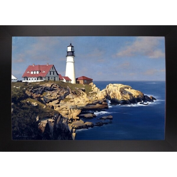 Coastal Lighthouse-ZHELU62950 Framed Print 21.25"x31.25" by Zhen-Huan Lu