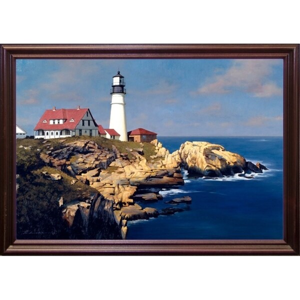 Coastal Lighthouse-ZHELU62950 Framed Print 21.25"x31.25" by Zhen-Huan Lu
