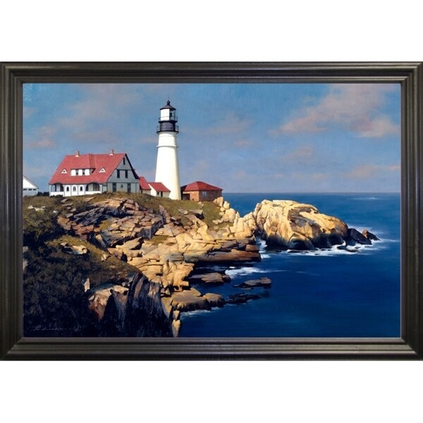 Coastal Lighthouse-ZHELU62950 Framed Print 21.25"x31.25" by Zhen-Huan Lu