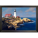 Coastal Lighthouse-ZHELU62950 Framed Print 21.25"x31.25" by Zhen-Huan Lu