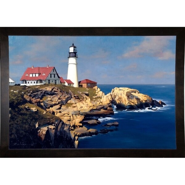 Coastal Lighthouse-ZHELU62950 Framed Print 21.25"x31.25" by Zhen-Huan Lu